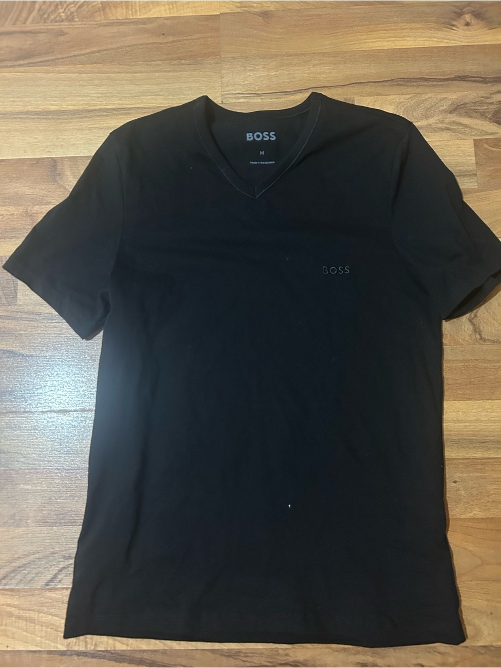 Hugo Boss Men's Black V-Neck Logo